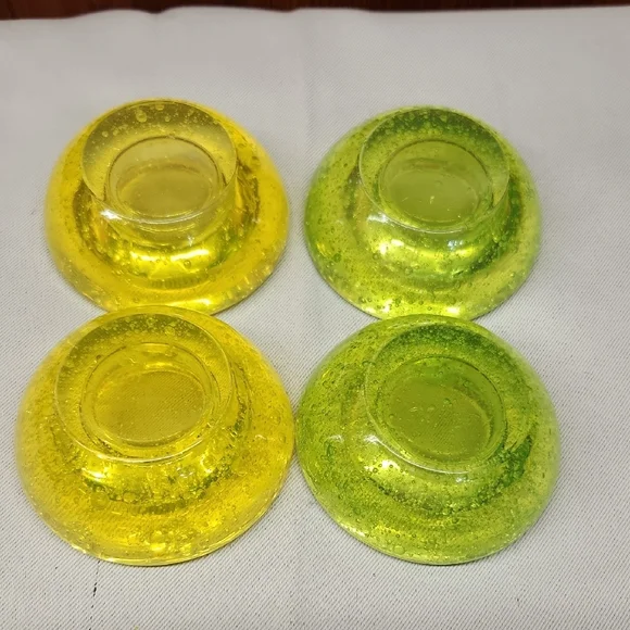 Glass Tea Light Set Vibrant Colors - Picture 6 of 7